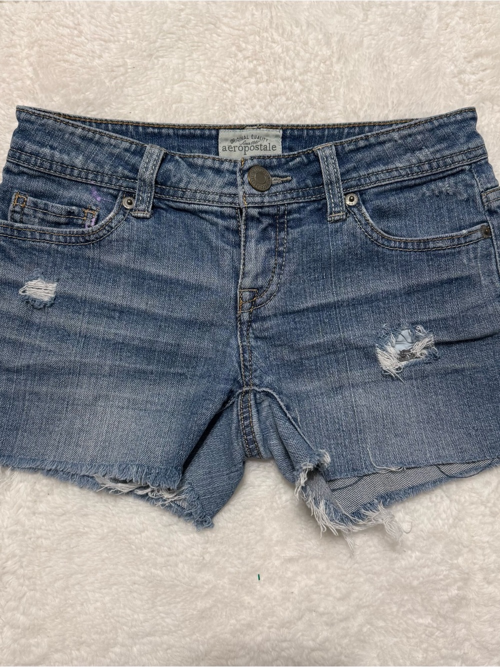 Aeropostale y2k Blue Distressed Denim Women's Shorts